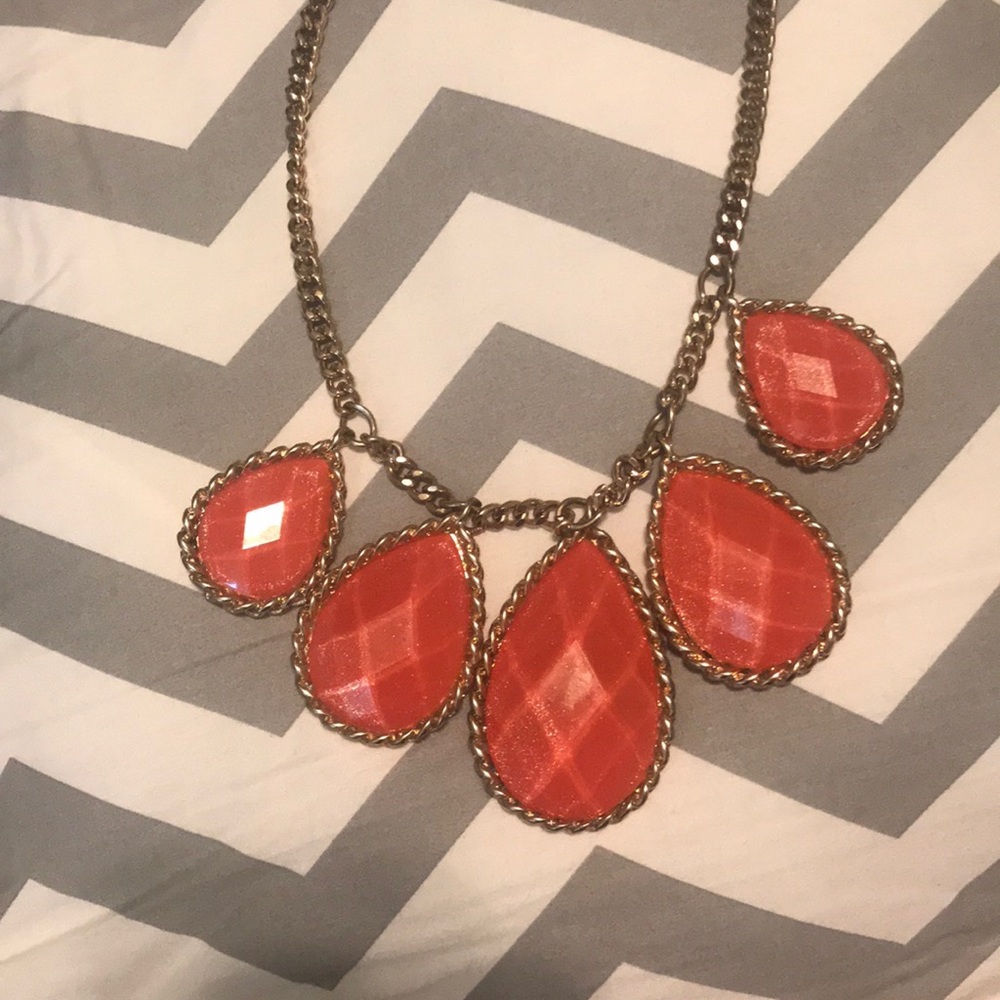 Pinkish red necklace